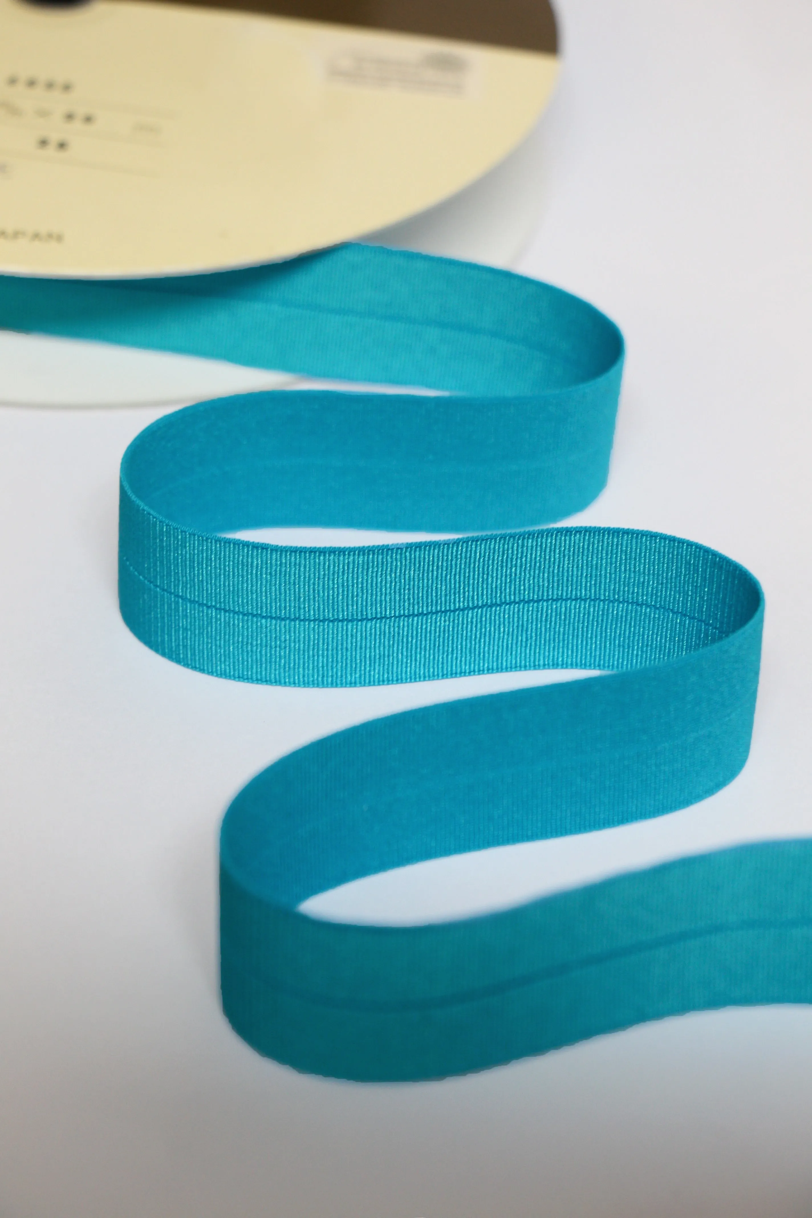 18mm Stretch Fold-Over Binding - Turquoise