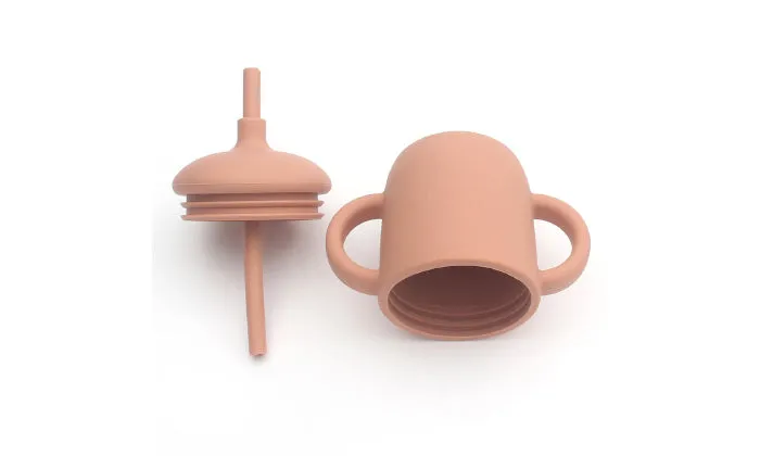 2-in-1 Silicone Baby Cups With Straw