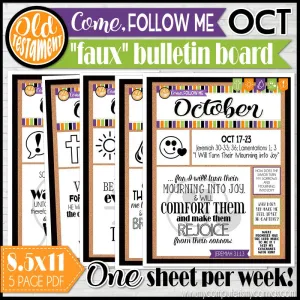 2022 CFM Old Testament "FAUX" Bulletin Board Sheets {OCTOBER} PRINTABLE