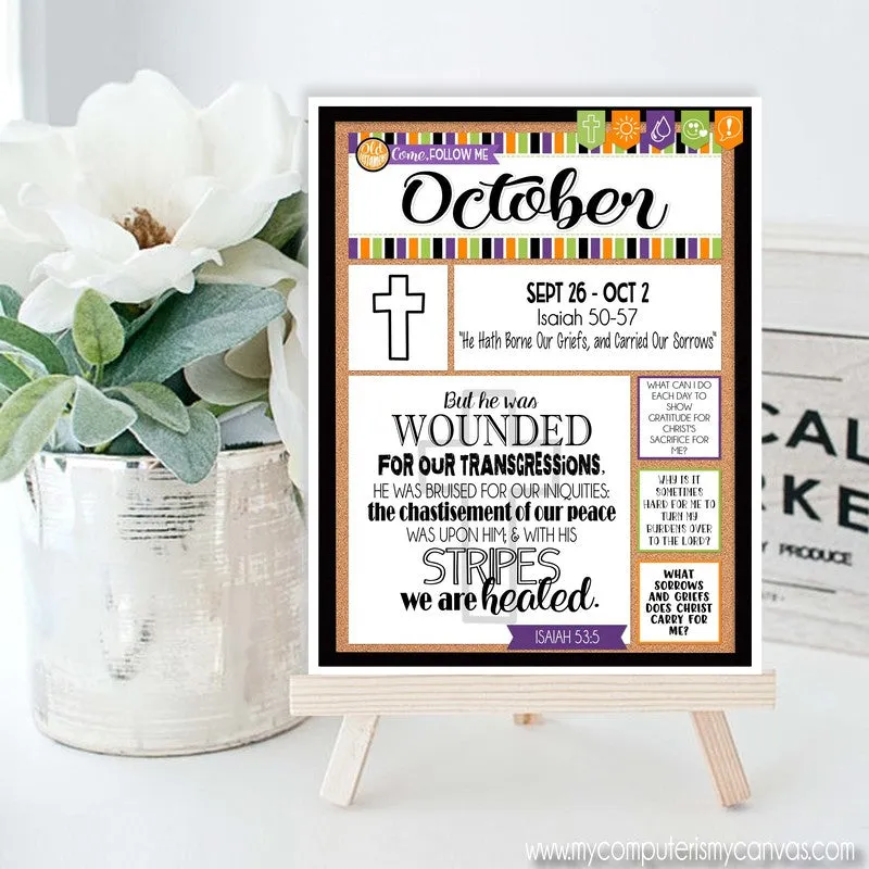 2022 CFM Old Testament "FAUX" Bulletin Board Sheets {OCTOBER} PRINTABLE