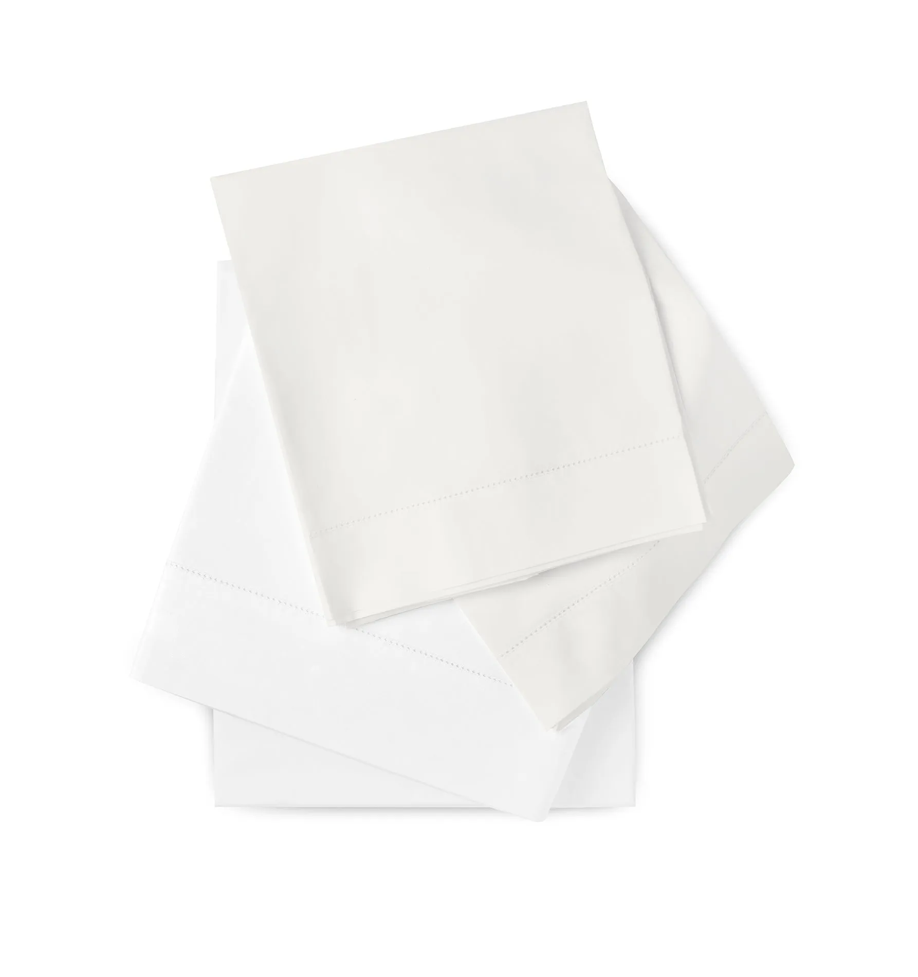 525TC White Percale Flat Sheet | Amalia Home Victoria