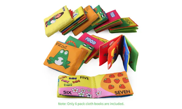 6 Pack Soft Baby Cloth Books