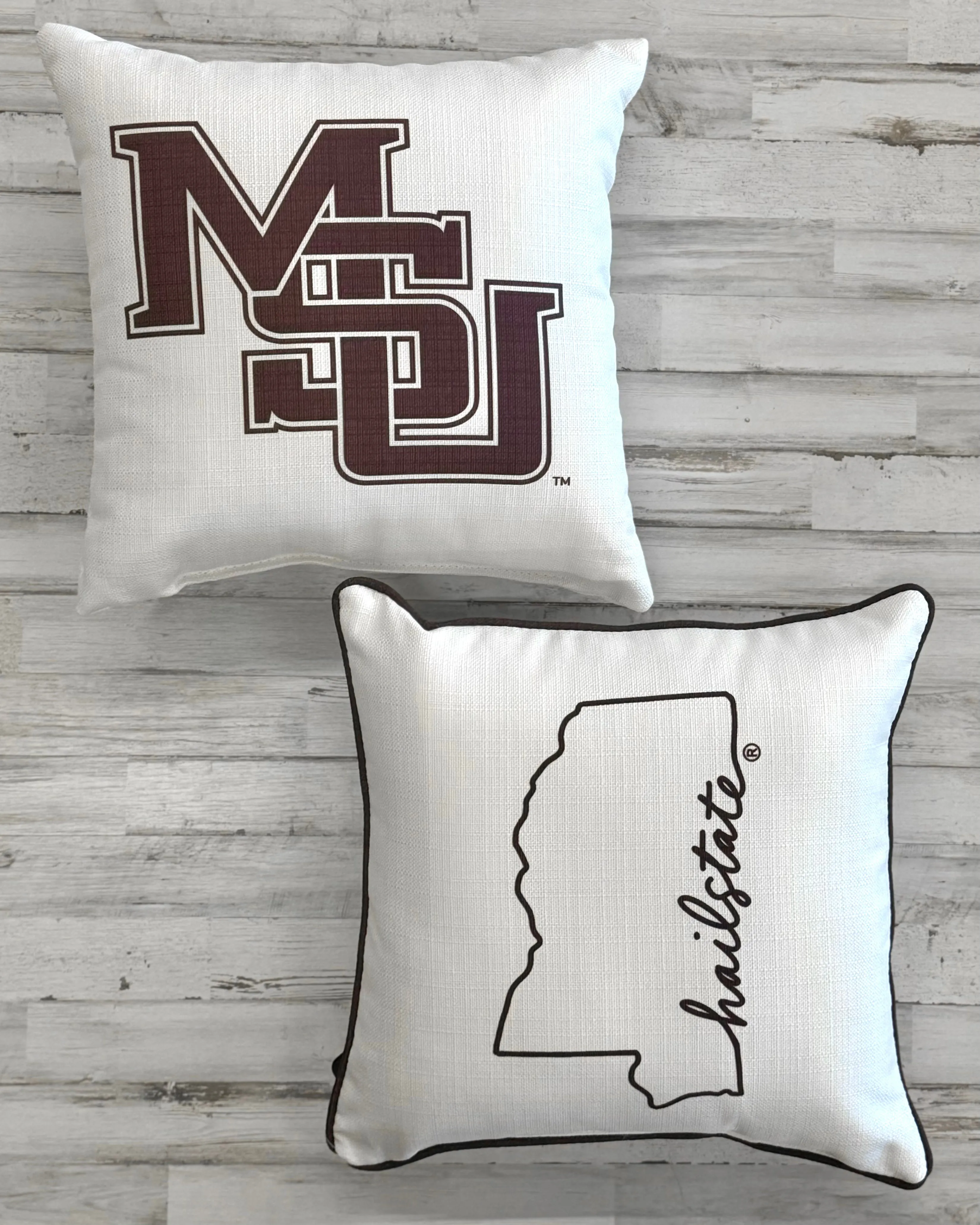 90's MSU Interlocking Pillow