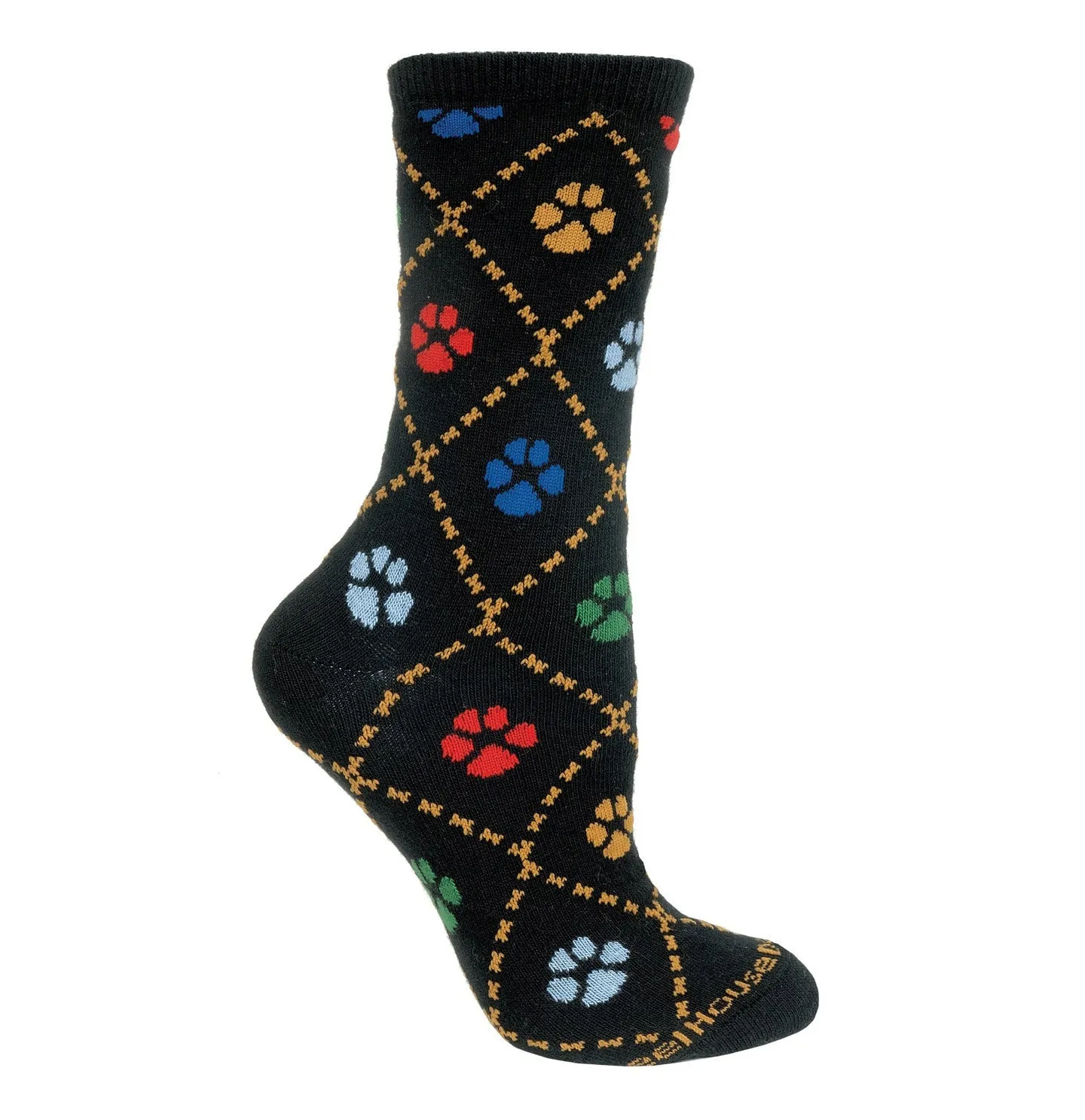 Adult Cotton Crew Socks- Paws