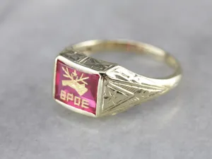 Antique Benevolent and Protective Order of Elks Ring