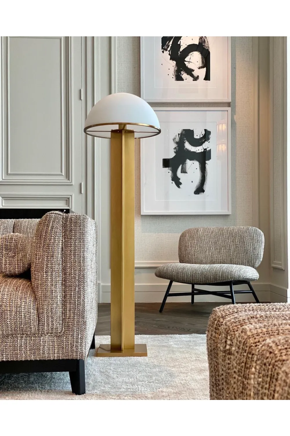 Antique Brass Stemmed Floor Lamp | Eichholtz Berkley