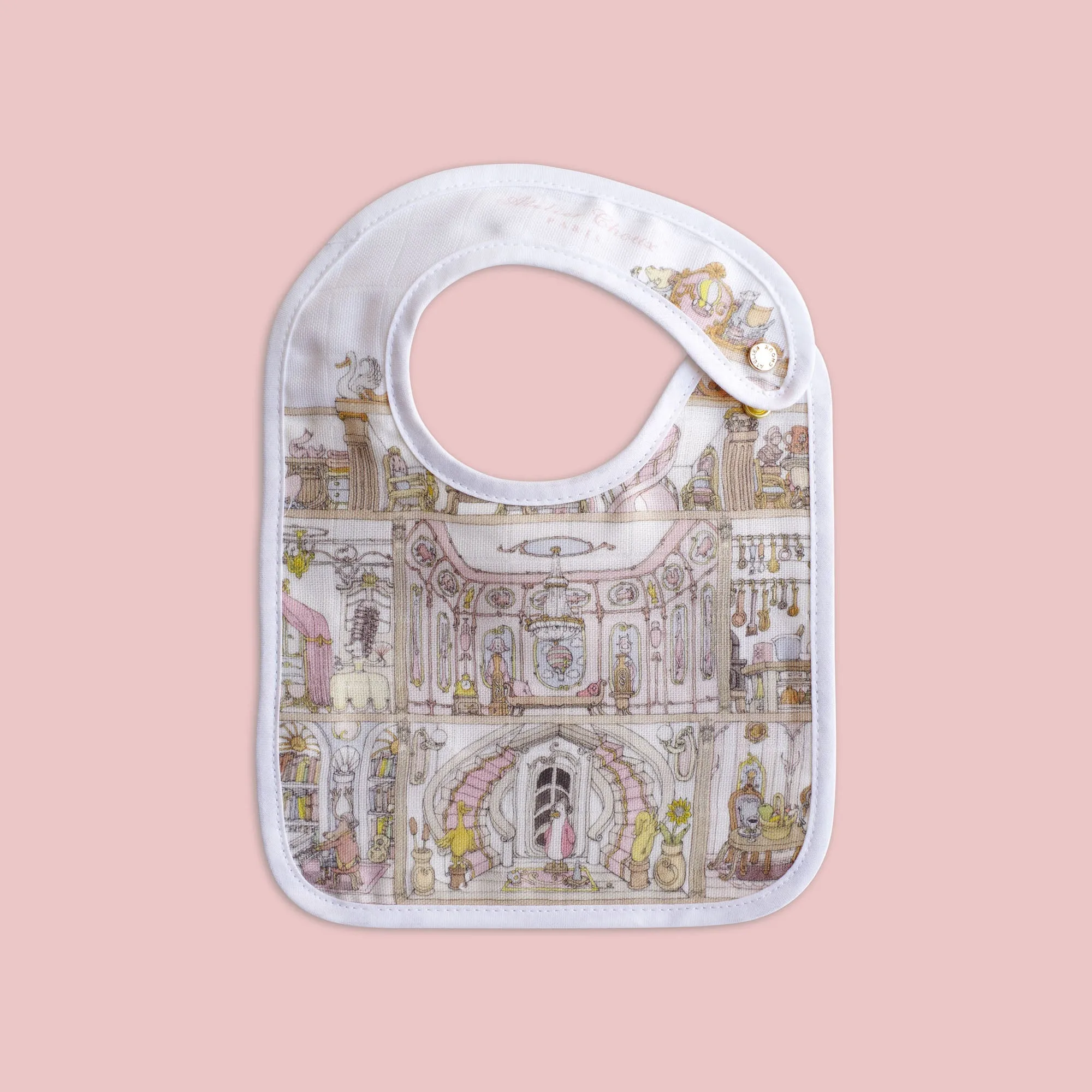 Atelier Choux Small Bib Dollhouse Gold Snap