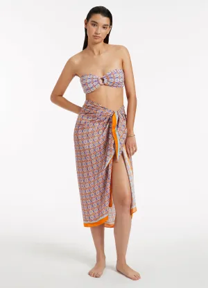 Azura Geo Sarong - Retro Orange