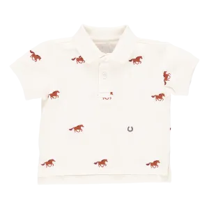 Baby Boys Alec Shirt - Lucky Horses Embroidery