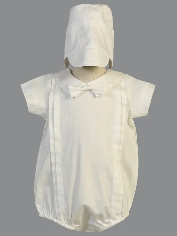 Baby Boys Baptism & Christening Romper White Cotton - Brian