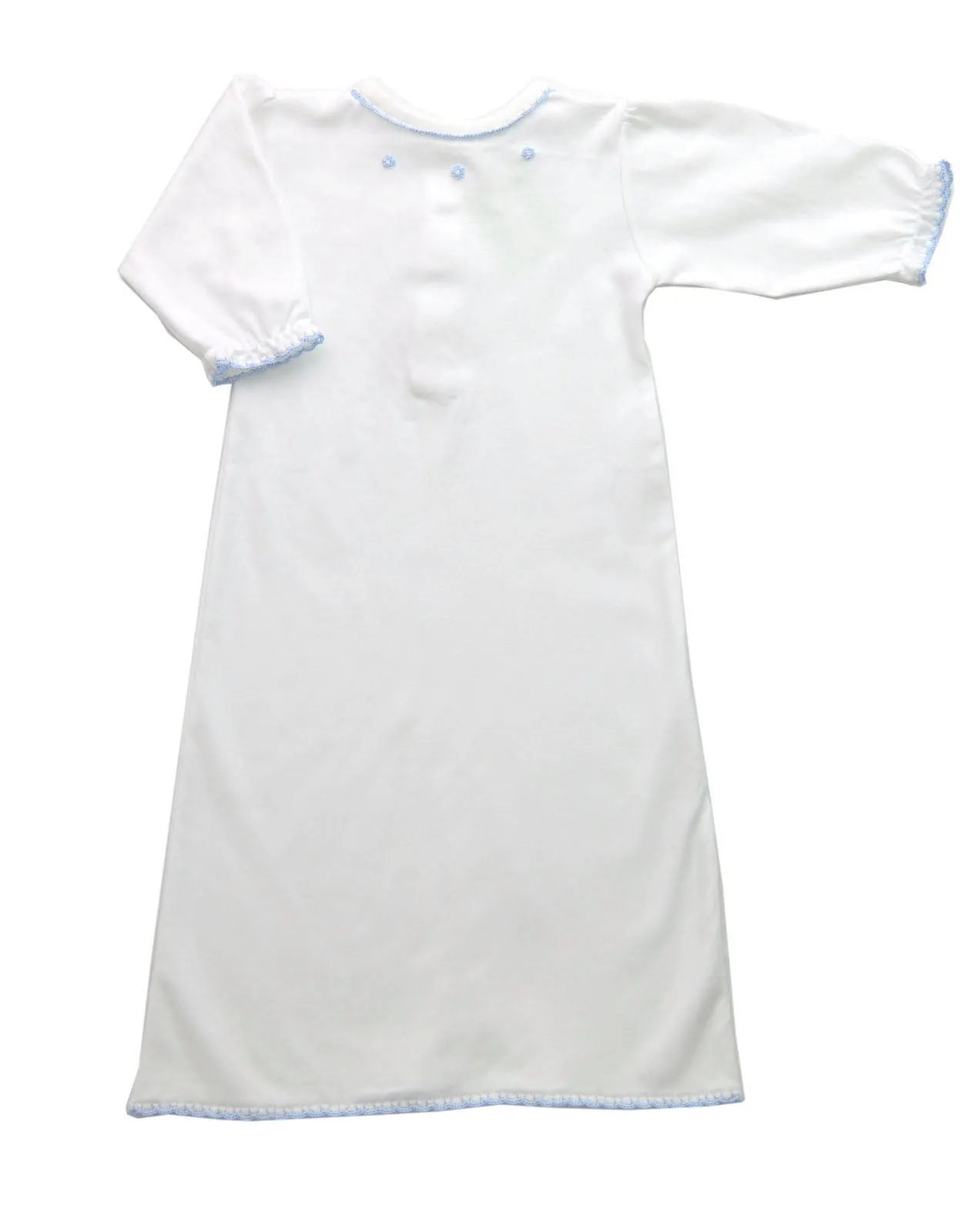 Baby Boy's Blue Crochet Trim Daygown