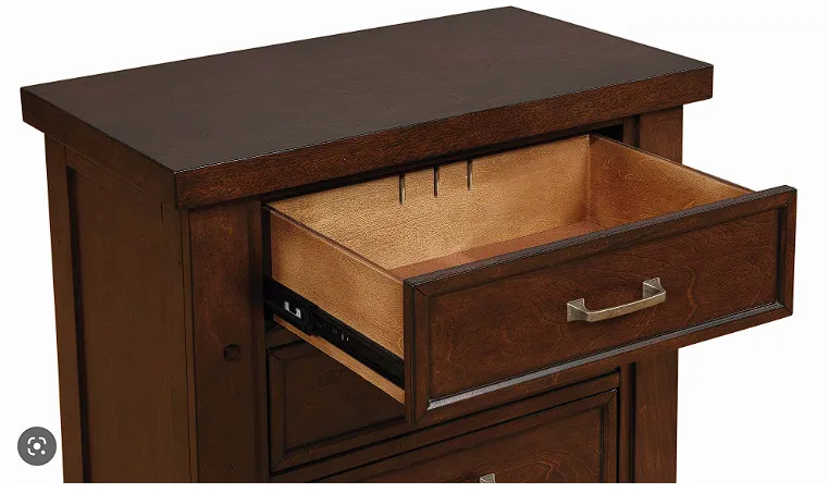 Barstow 3-Drawer Rectangular Nightstand Pinot Noir