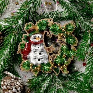 Bead embroidery kit on wood FLK-442