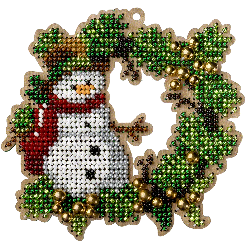 Bead embroidery kit on wood FLK-442