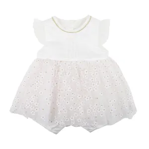 Bebe Daisy Overlay Romper (Size 000-2)