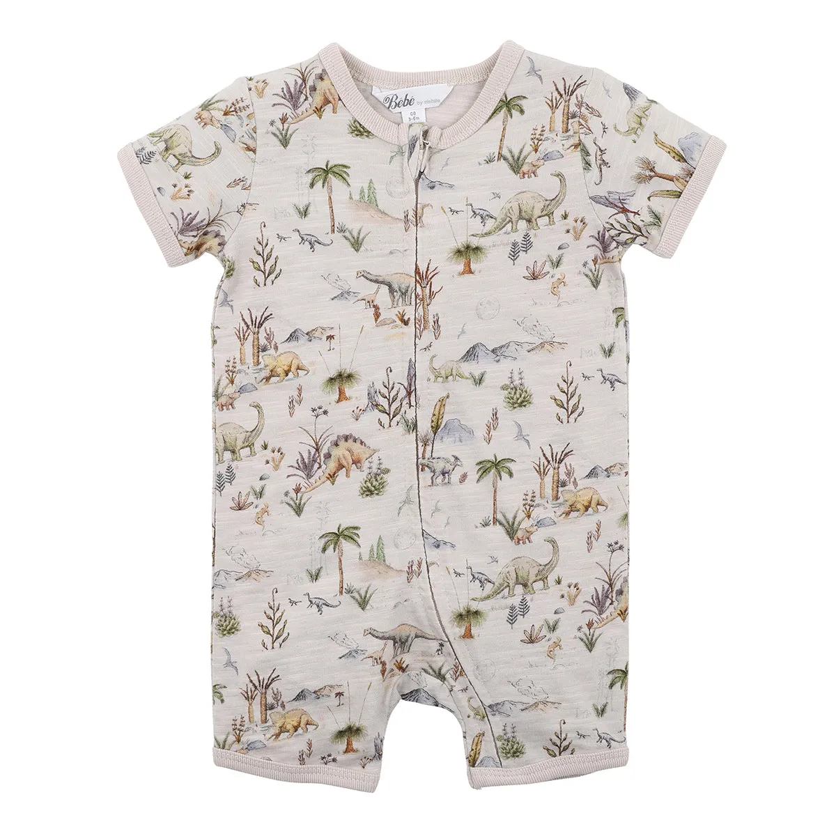 Bebe Emmett Dino Zip Romper (Size NB-1)