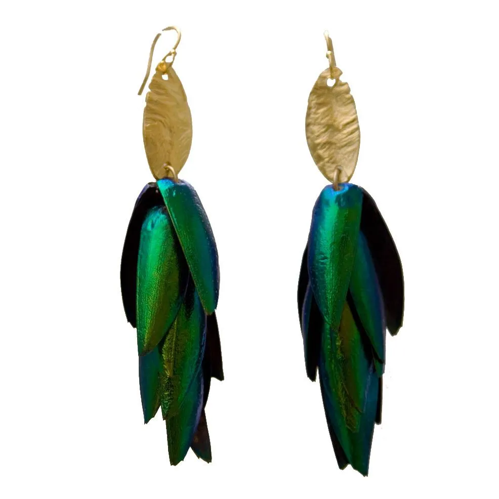 Beetle Wing Earrings