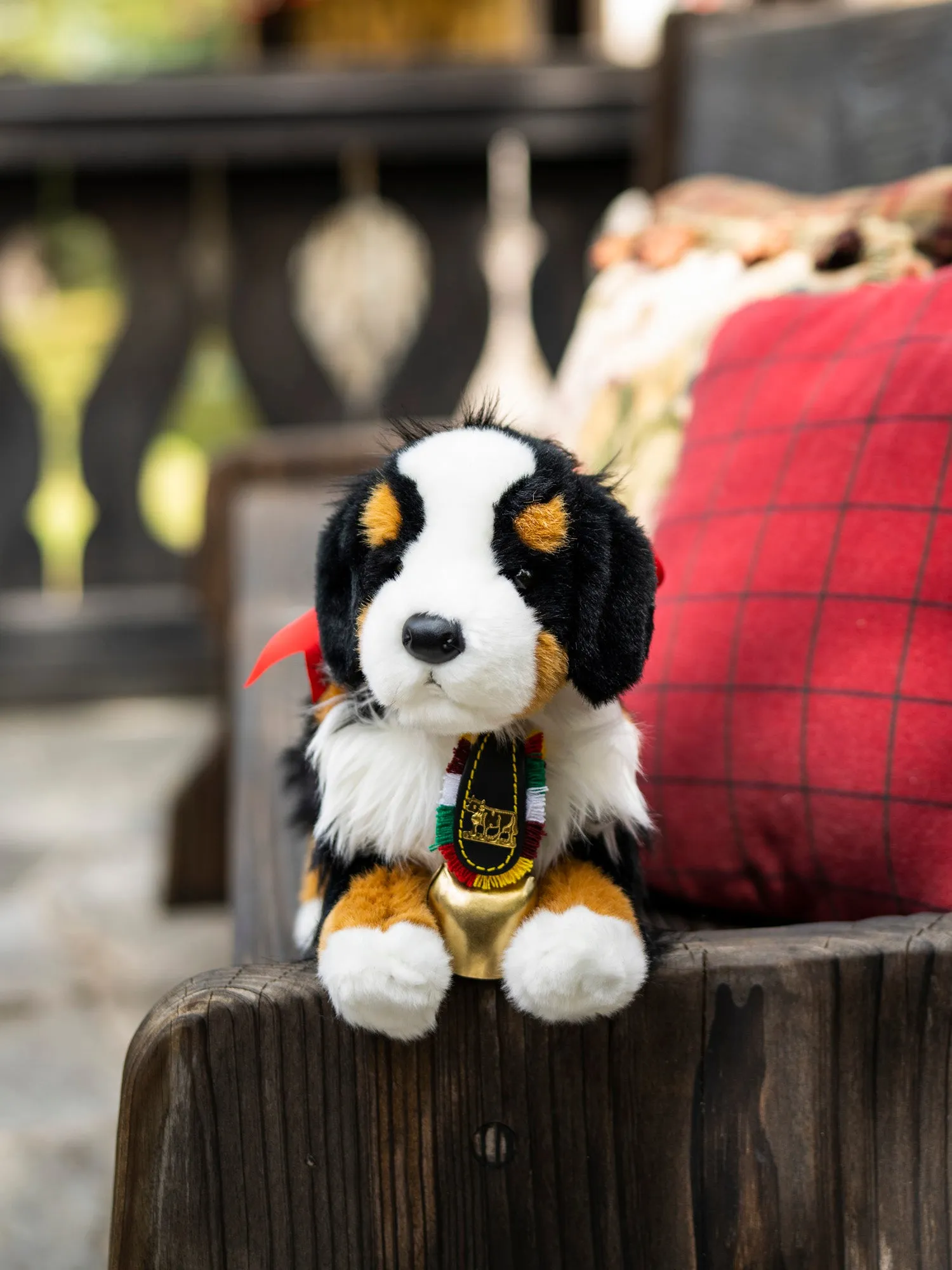 Bernese Ben With Bell Stuffed Animal