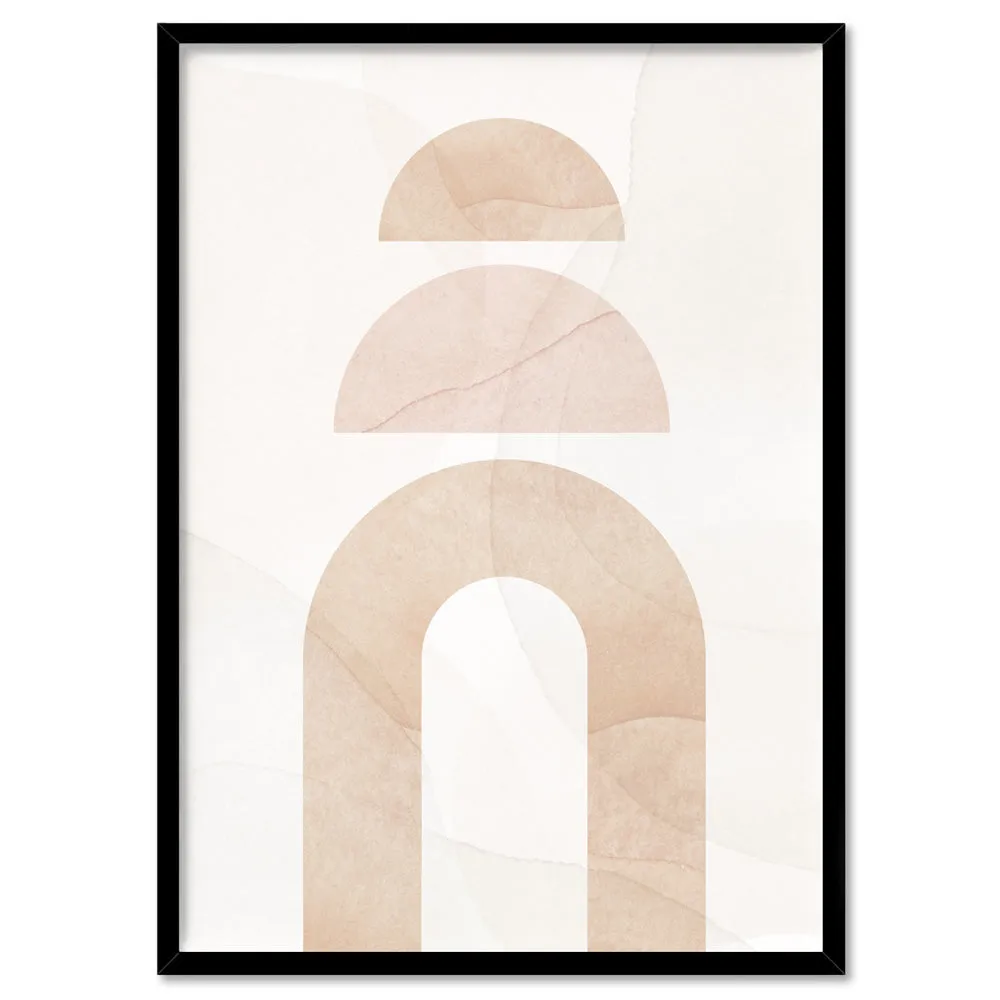 Boho Aquarelle Geo II - Art Print