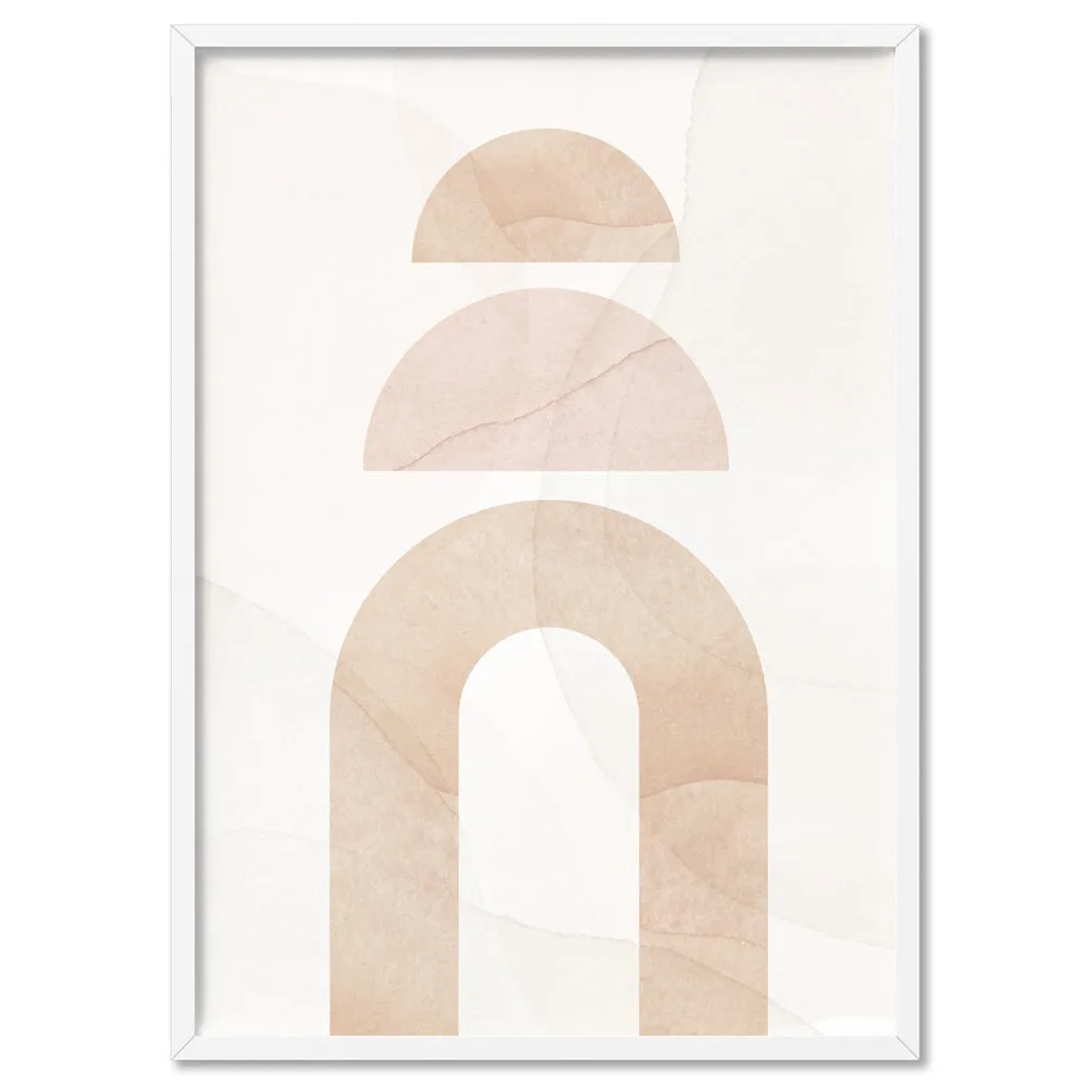 Boho Aquarelle Geo II - Art Print