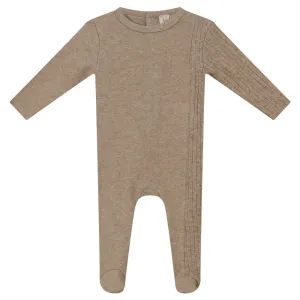 Bondoux Bebe Oat Ribbed Knit Footie