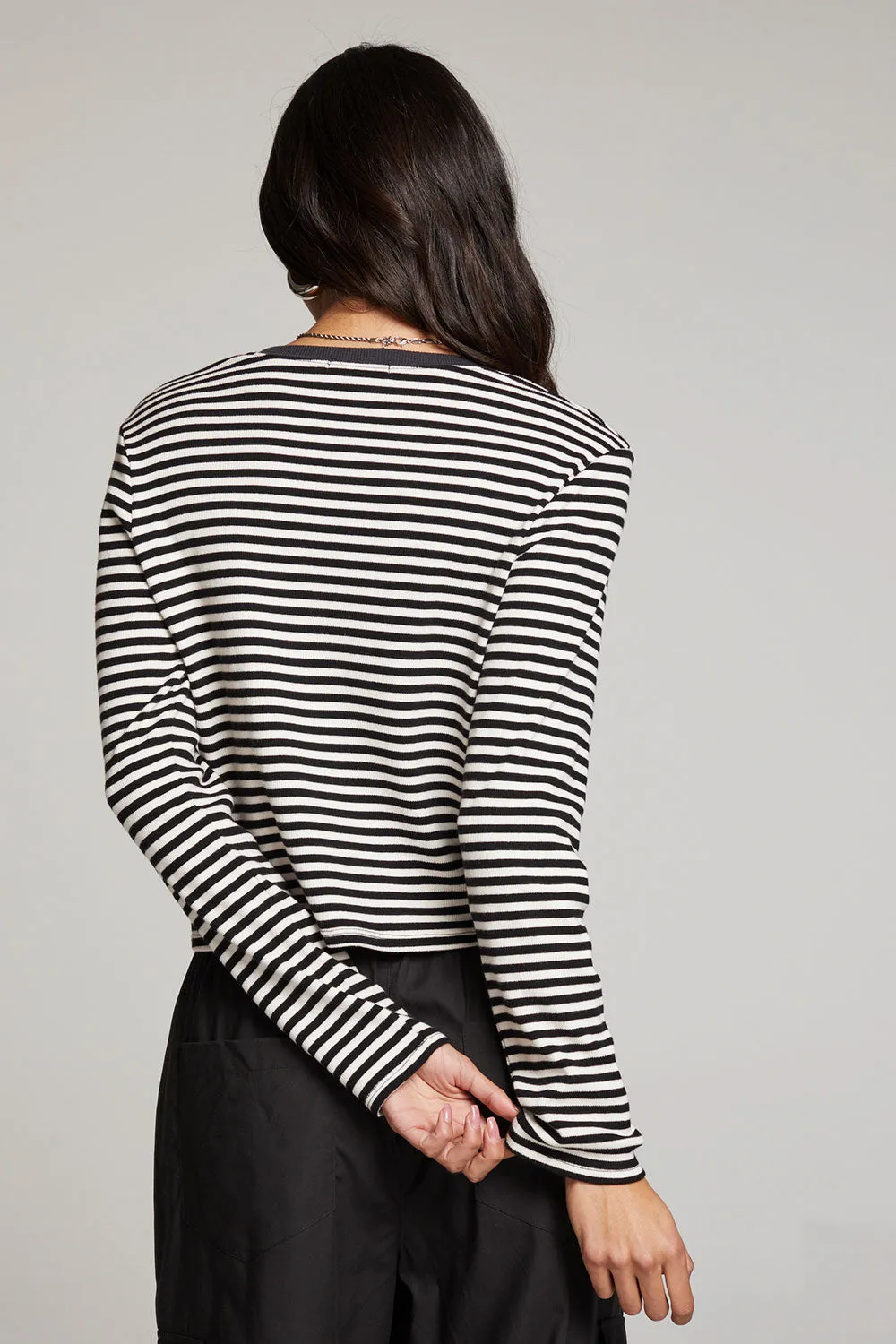 Brady Punk Stripe Button Up Pullover