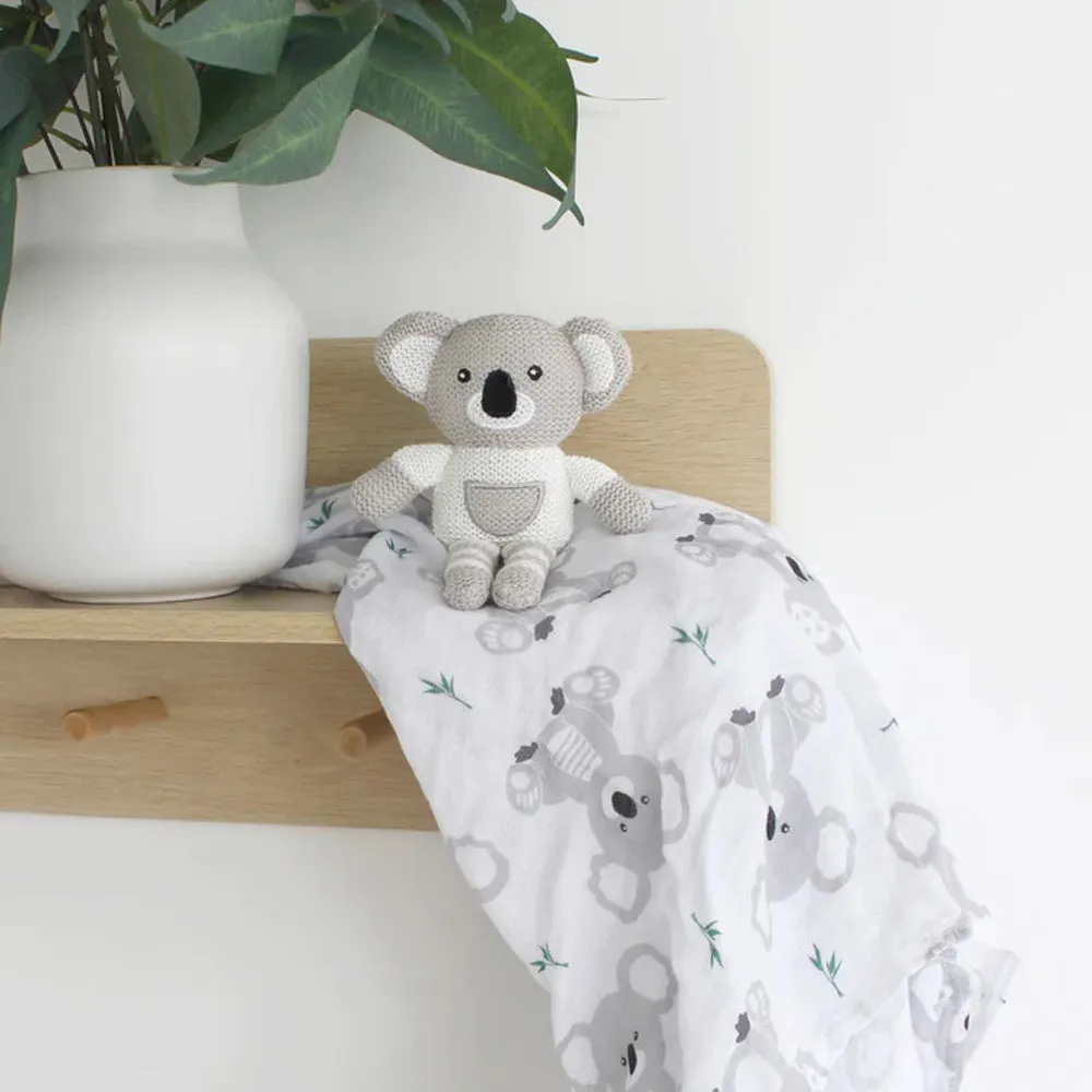 Bubba Blue Koala Rattle & Muslin Wrap Gift Set