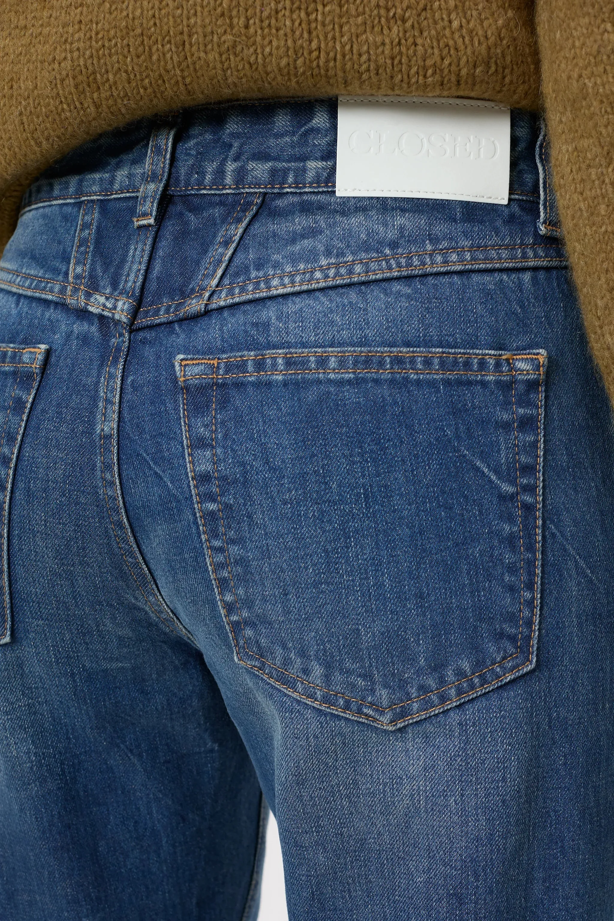 Closed Milo Jean in Mid Blue