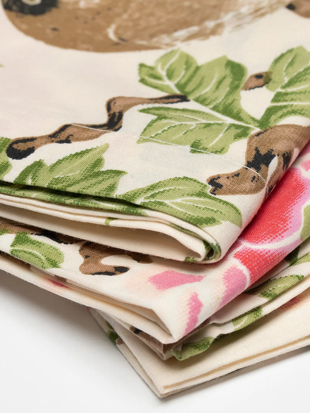 Cotton Napkin Set in Lovebird