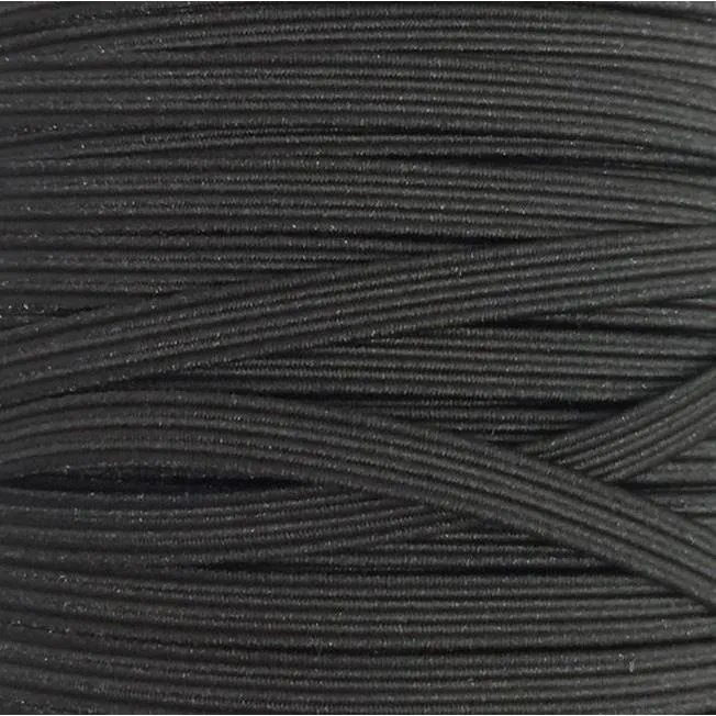 Elastic 1/4-inch Black - 4 yards