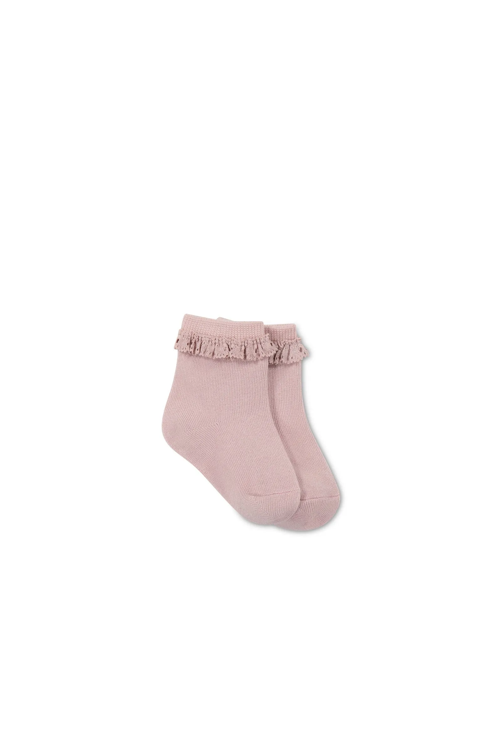 Frill Sock - Powder Pink