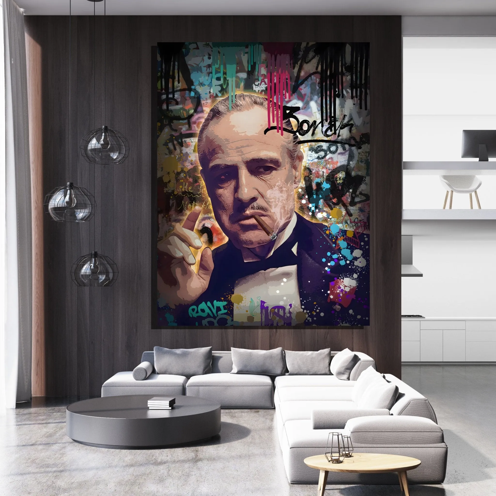 GodFather Graffiti Wall Art