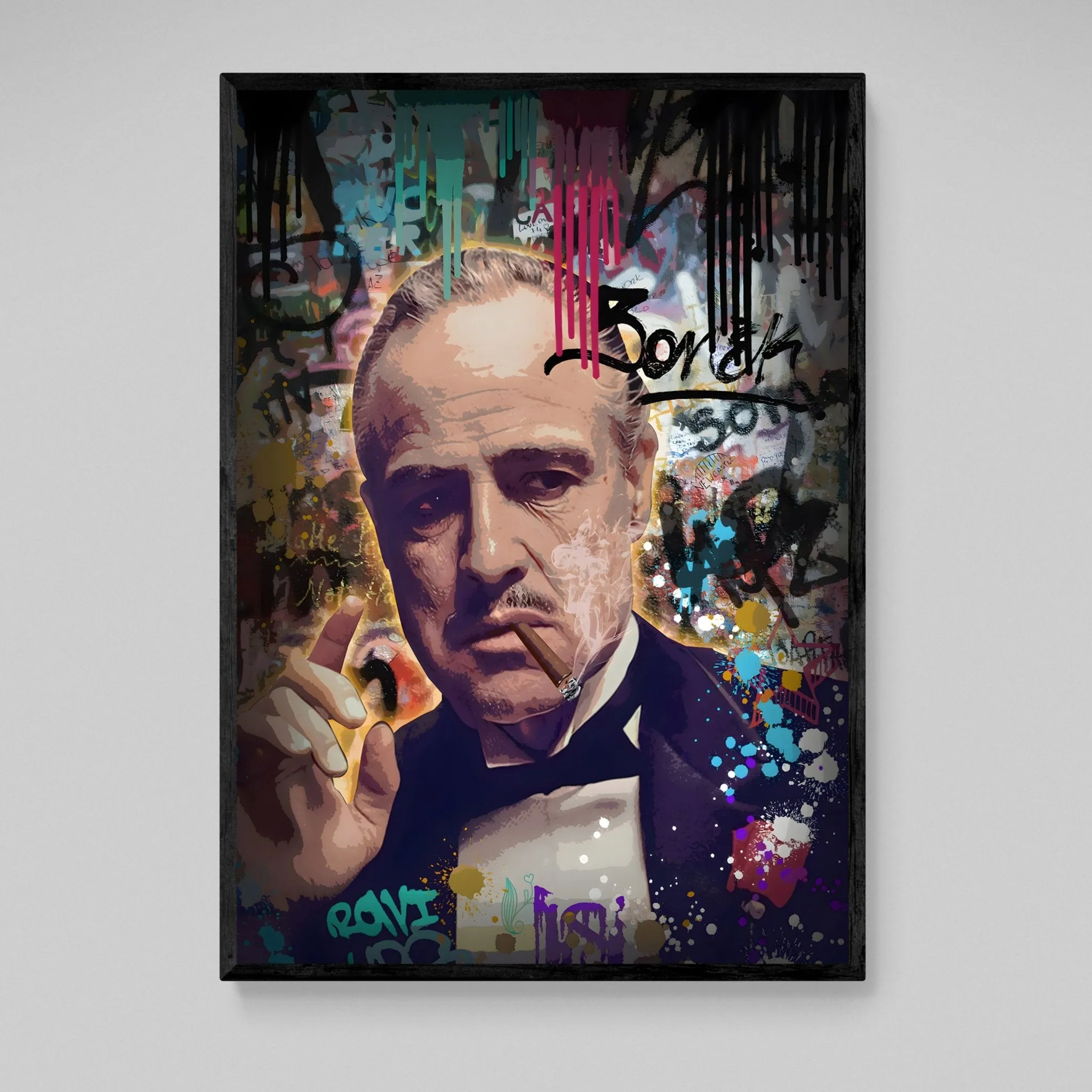 GodFather Graffiti Wall Art