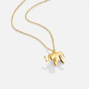 Gold Elephant Necklace