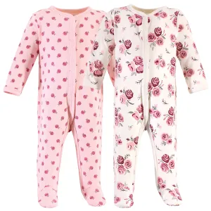 Hudson Baby Cotton Sleep and Play, Rose