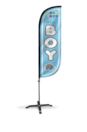 It's A Boy Feather Flag - 5ft