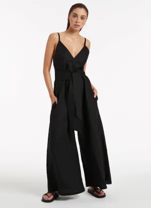 Jetset V-Neckline Jumpsuit - Black