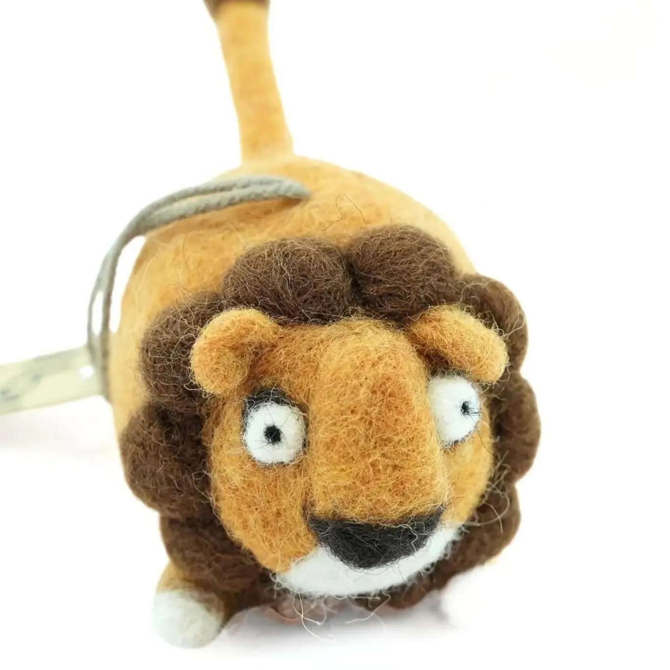 Lion Felt Ornament by Woolbuddy