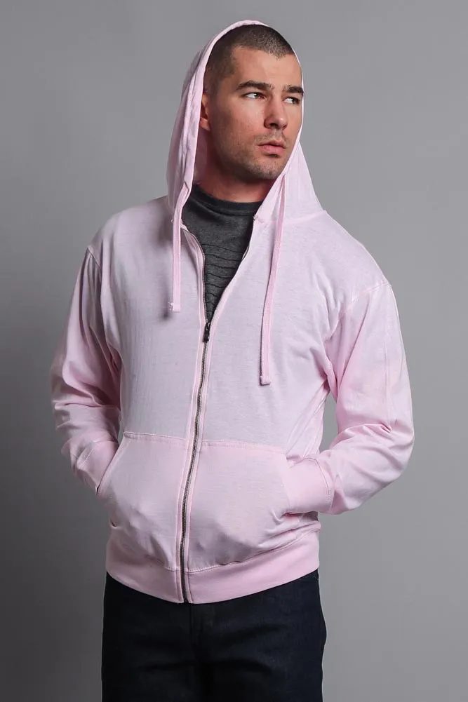 Men's Basic Zip Up Jersey Hoodie