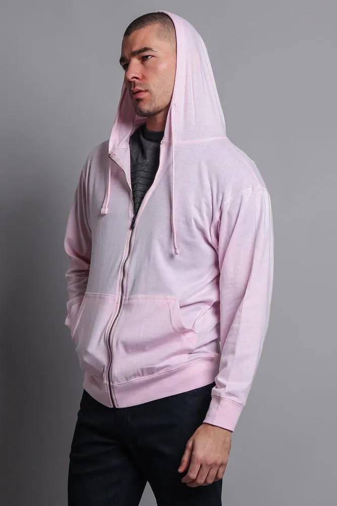 Men's Basic Zip Up Jersey Hoodie