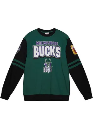 Mitchell & Ness HWC All Over Crew 2.0 Milwaukee Bucks Crewneck Sweatshirt