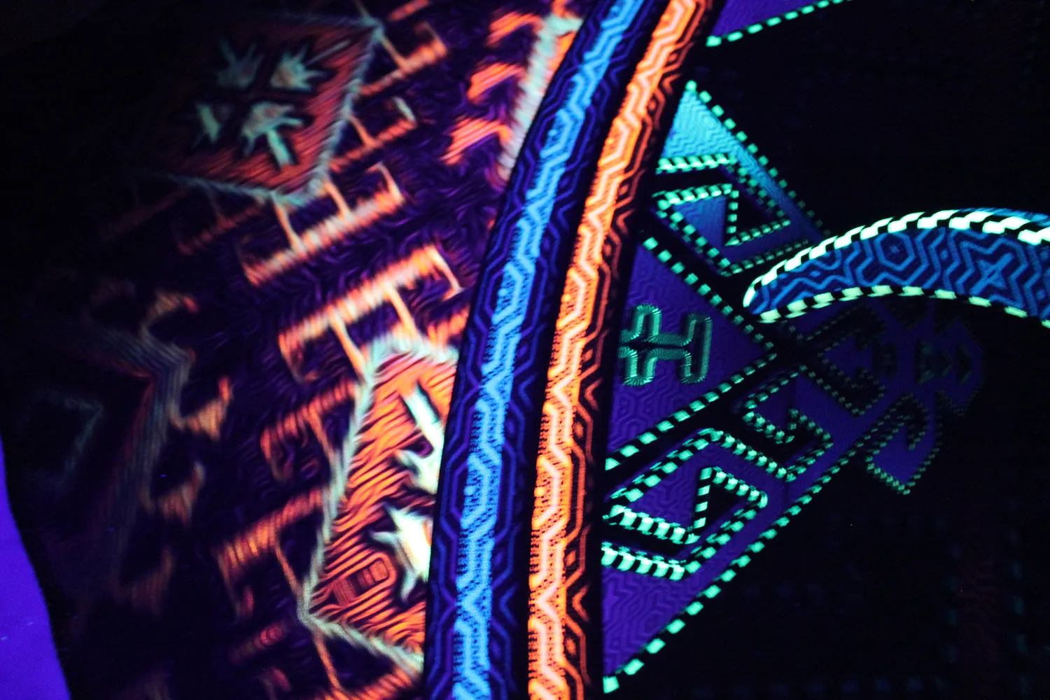 Neon UV Active Lycra Tapestry / Backdrop of Tengri