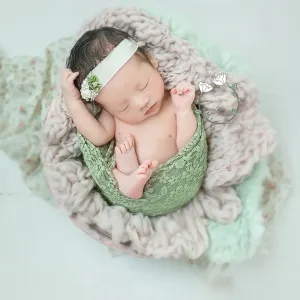 Newborn And Reborn Photography Props Wool Blanket Baby Accessories For Knitted Wrap Shooting Outfit Session