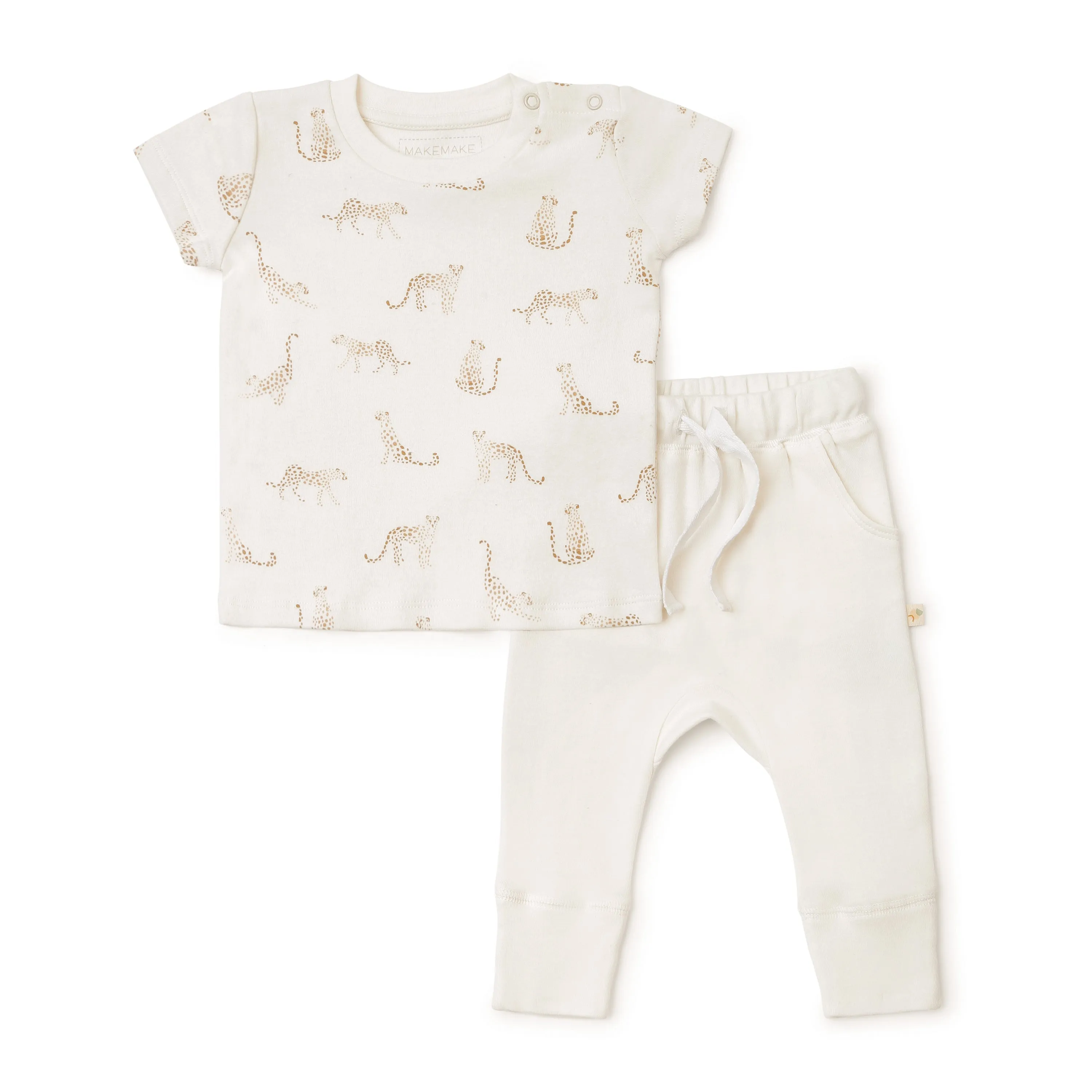 Organic Baby Toddler Tee & Pants Set - Wildcat Print