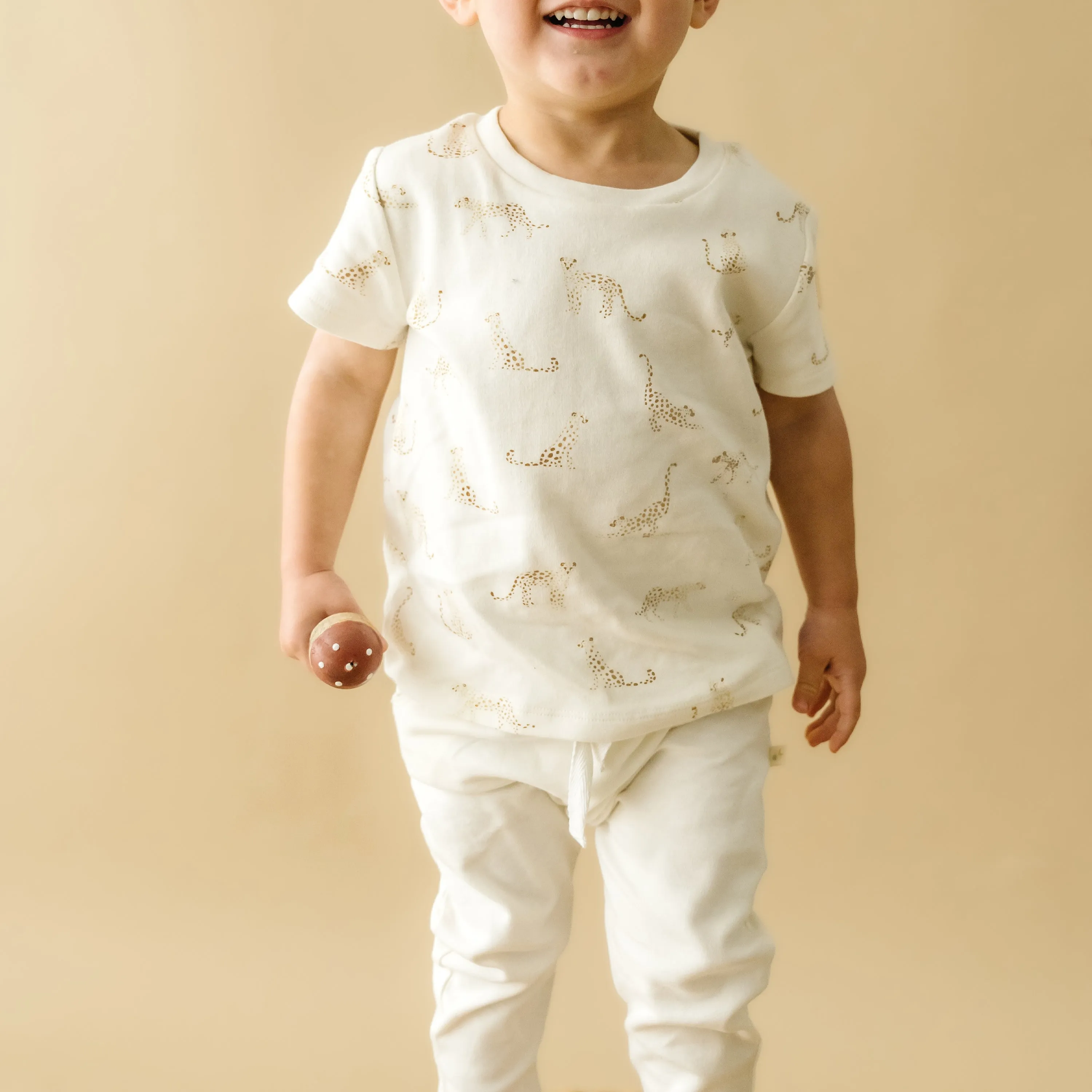 Organic Baby Toddler Tee & Pants Set - Wildcat Print