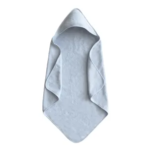 Organic Cotton Baby Hooded Towel, Baby Blue