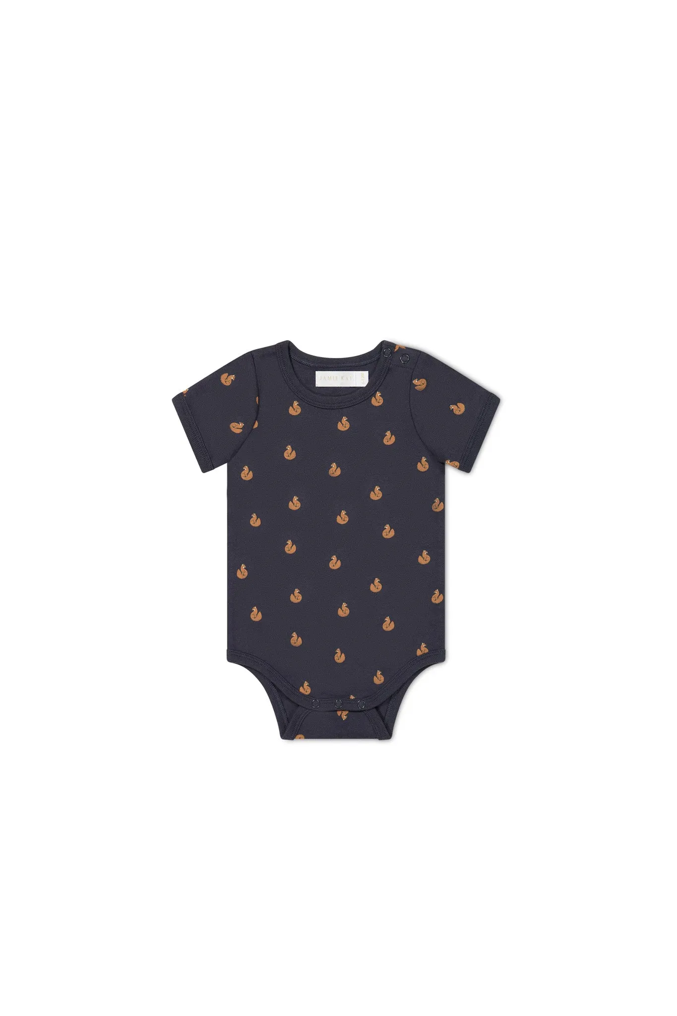 Organic Cotton Hudson Short Sleeve Bodysuit - Fox Cubs Constellation