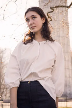 Patricia Cotton Blouse in Ivory