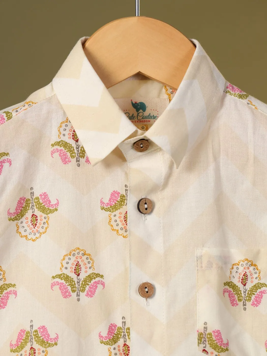 Pre-Order- BOY FLORAL SHIRT SET-SKIN