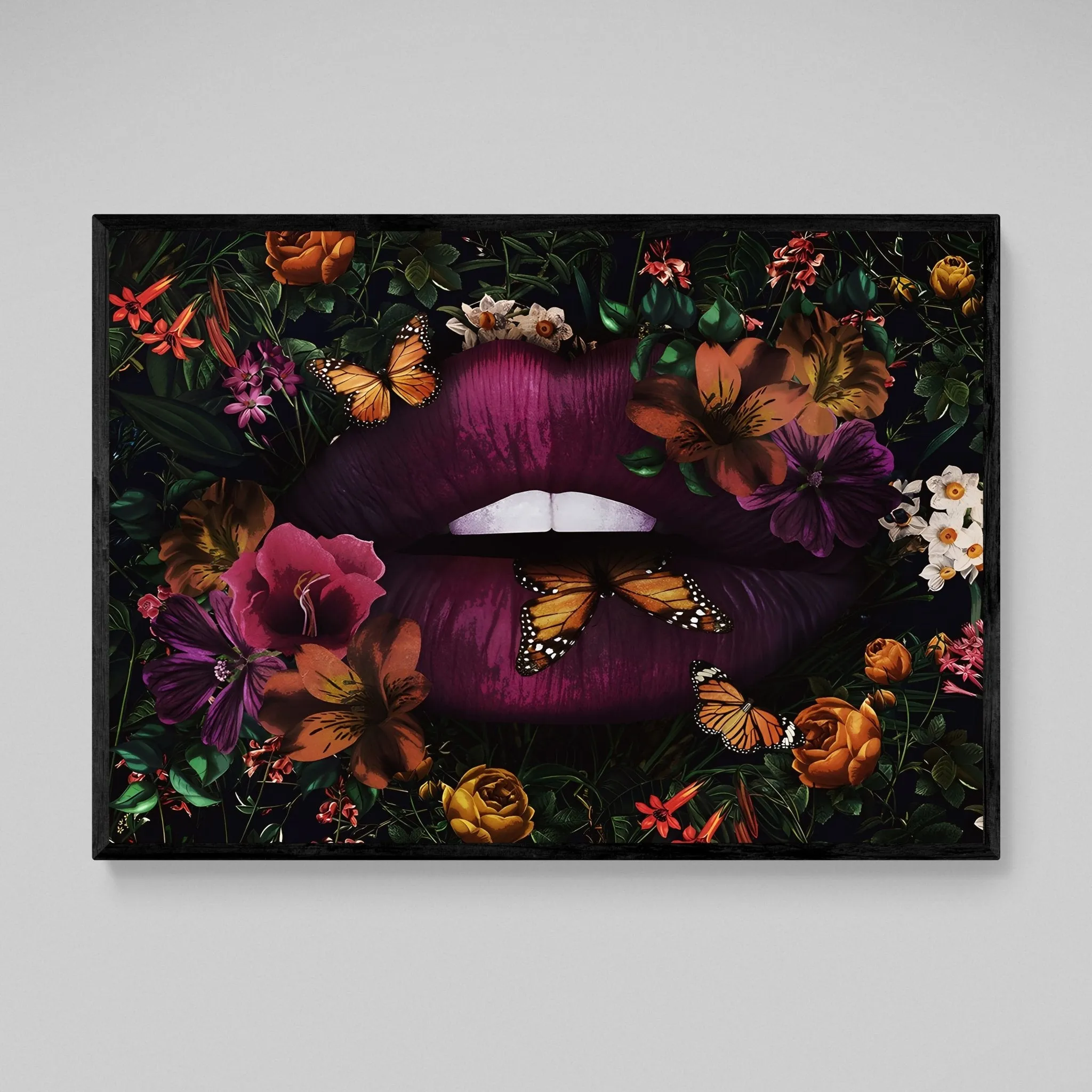 Purple Lips Wall Art